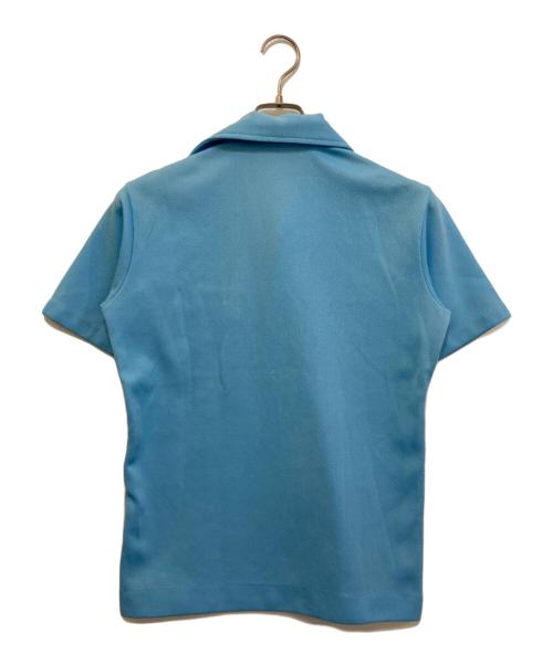 Davinci（ダヴィンチ）Davinci (ダヴィンチ) 半袖ニットシャツ ブルー サイズ:Ｓの古着・服飾アイテム