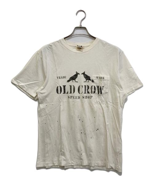 OLD CROW（オールドクロウ）OLD CROW (オールドクロウ) ポケットTシャツ ホワイト サイズ:Ｌの古着・服飾アイテム