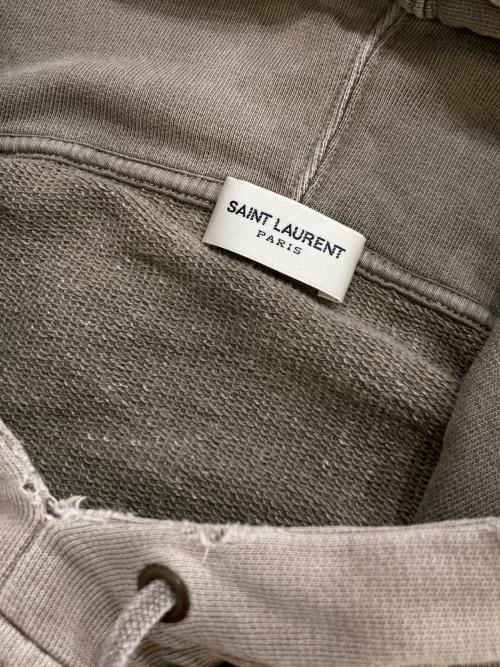 Saint Laurent Paris（サンローランパリ）Saint Laurent Paris (サンローランパリ) ヴィンテージ加工パーカー グレー サイズ:Mの古着・服飾アイテム