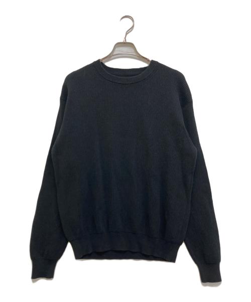 BATONER（バトナ―）BATONER (バトナ―) SUPER HIGH TWIST CREW NECK ブラック サイズ:1の古着・服飾アイテム