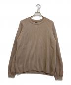 BATONERバトナ―）の古着「EXTRA HARD TWIST WOOL CREW NECK」｜ベージュ