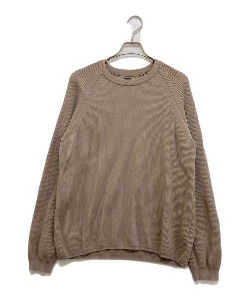 BATONER（バトナ―）BATONER (バトナ―) EXTRA HARD TWIST WOOL CREW NECK ベージュ サイズ:1の古着・服飾アイテム