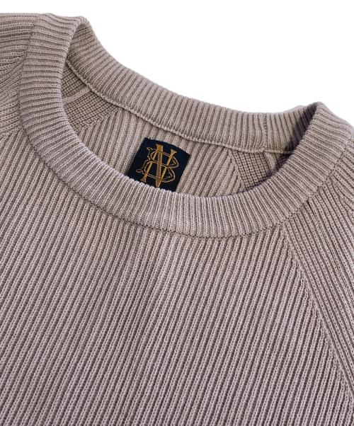 BATONER（バトナ―）BATONER (バトナ―) EXTRA HARD TWIST WOOL CREW NECK ベージュ サイズ:1の古着・服飾アイテム