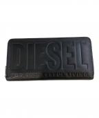 DIESELディーゼル）の古着「ラウンドファスナー財布」｜ブラック