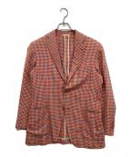 Belvestベルヴェスト）の古着「千鳥格子チェック3Bジャケット」｜レッド