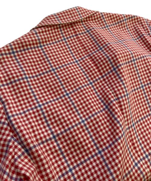Belvest（ベルヴェスト）Belvest (ベルヴェスト) 千鳥格子チェック3Bジャケット レッド サイズ:44の古着・服飾アイテム