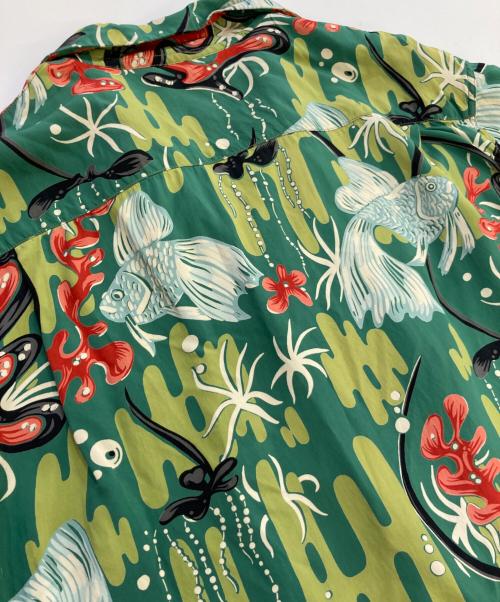 KEONI OF HAWAII（ケオニオブハワイ）KEONI OF HAWAII (ケオニオブハワイ) アロハシャツ グリーン サイズ:Lの古着・服飾アイテム