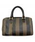 FENDI (フェンディ) ペカン柄ミニボストンバッグ ブラック：25000円