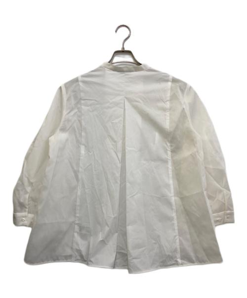 UNITED ARROWS（ユナイテッドアローズ）UNITED ARROWS (ユナイテッドアローズ) シアー コンビ フレア シャツ ホワイト サイズ:不明(実寸をご参考下さい)の古着・服飾アイテム
