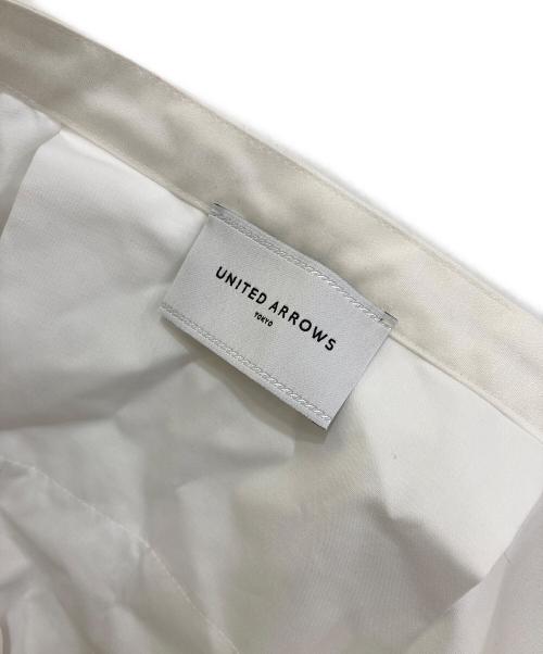 UNITED ARROWS（ユナイテッドアローズ）UNITED ARROWS (ユナイテッドアローズ) シアー コンビ フレア シャツ ホワイト サイズ:不明(実寸をご参考下さい)の古着・服飾アイテム