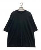 AURALEEオーラリー）の古着「SUPER HARD TWIST HIGH GAUGE KNIT TEE　A20ST03HT」｜ブラック