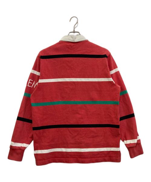 SUPREME（シュプリーム）SUPREME (シュプリーム) stripes rugby レッド サイズ:Lの古着・服飾アイテム