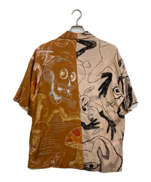 DOMREBEL（ドムレーベル）DOMREBEL (ドムレーベル) DUPLEX SHIRT ブラウン サイズ:Ｓの古着・服飾アイテム