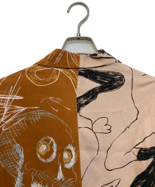 DOMREBEL（ドムレーベル）DOMREBEL (ドムレーベル) DUPLEX SHIRT ブラウン サイズ:Ｓの古着・服飾アイテム