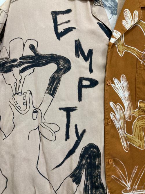 DOMREBEL（ドムレーベル）DOMREBEL (ドムレーベル) DUPLEX SHIRT ブラウン サイズ:Ｓの古着・服飾アイテム