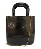 Saint Laurent Parisサンローランパリ）の古着「オールオーバー ロゴエンボス トートバッグ　715201」｜ブラック