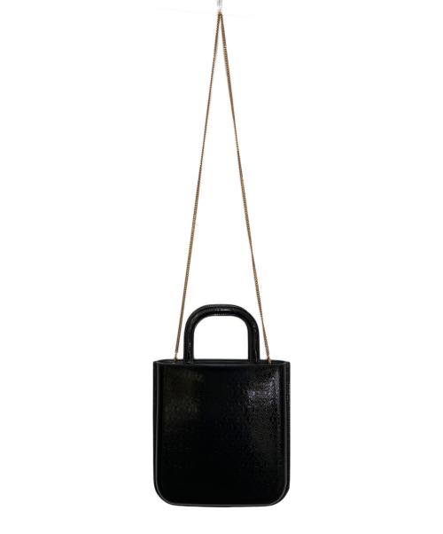 Saint Laurent Paris（サンローランパリ）Saint Laurent Paris (サンローランパリ) オールオーバー ロゴエンボス トートバッグ　715201 ブラックの古着・服飾アイテム