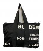 BURBERRYバーバリー）の古着「ホースフェリープリント トートバッグ　8014547」｜ブラック
