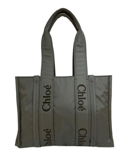 Chloe（クロエ）Chloe (クロエ) WOODY ミディアム トートバッグ　CHC23WS383L41066 グレーの古着・服飾アイテム