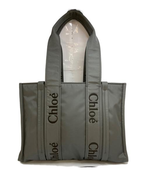 Chloe（クロエ）Chloe (クロエ) WOODY ミディアム トートバッグ　CHC23WS383L41066 グレーの古着・服飾アイテム