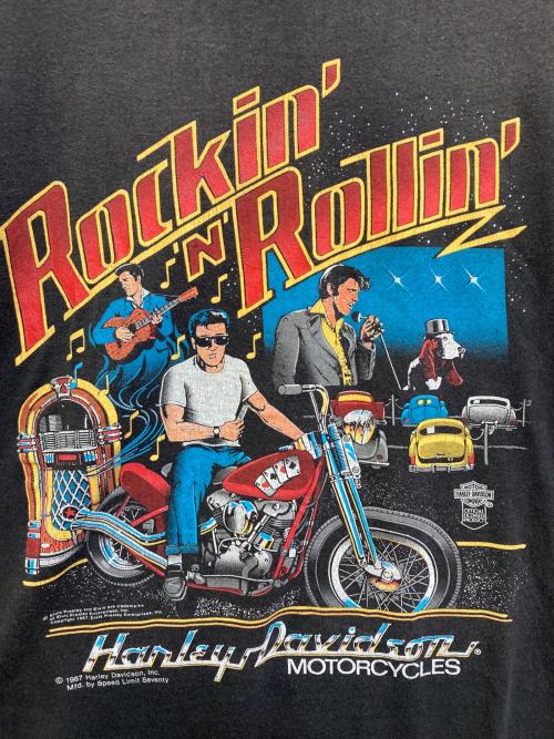 HARLEY-DAVIDSON（ハーレーダビッドソン）HARLEY-DAVIDSON (ハーレーダビッドソン) プリントTシャツ ブラック サイズ:不明(実寸をご参考下さい)の古着・服飾アイテム