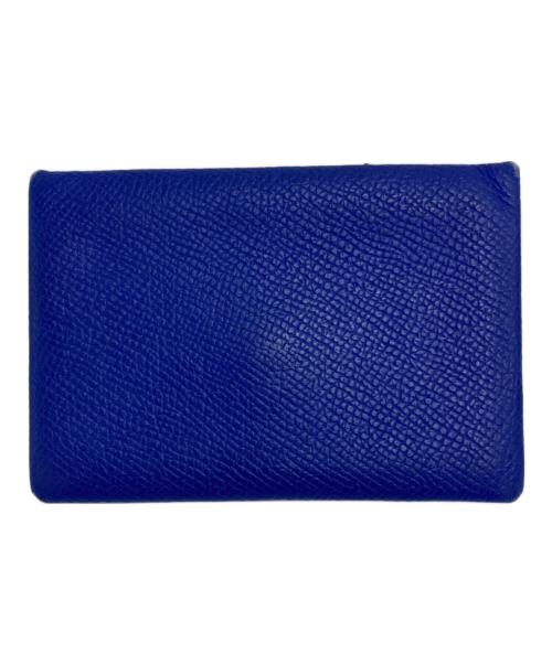 HERMES（エルメス）HERMES (エルメス) カルヴィ デュオ ブルーイドラ シェーブル ブルーの古着・服飾アイテム