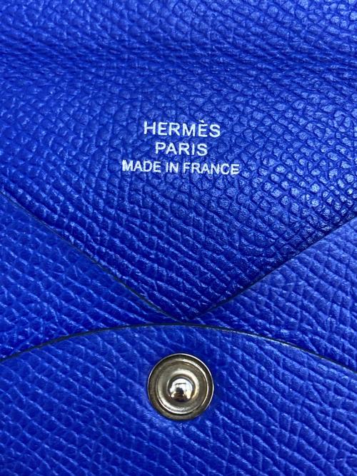 HERMES（エルメス）HERMES (エルメス) カルヴィ デュオ ブルーイドラ シェーブル ブルーの古着・服飾アイテム