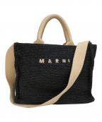 MARNIマルニ）の古着「イーストウエストトートバッグ　SHMP0077U0」｜ブラック
