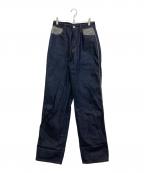 WE11DONEウェルダン）の古着「INDIGO BLUE OVER FIT DENIM PANTS」｜インディゴ