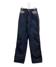 WE11DONE（ウェルダン）の古着「INDIGO BLUE OVER FIT DENIM PANTS」｜インディゴ