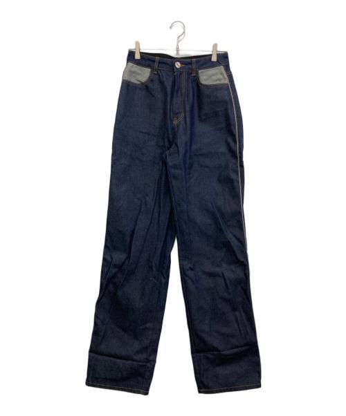 WE11DONE（ウェルダン）WE11DONE (ウェルダン) INDIGO BLUE OVER FIT DENIM PANTS インディゴ サイズ:Mの古着・服飾アイテム