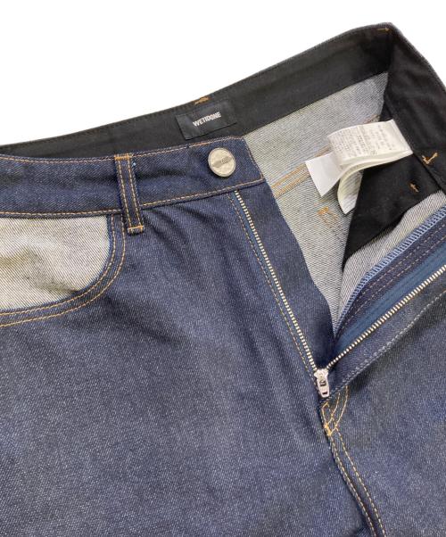 WE11DONE（ウェルダン）WE11DONE (ウェルダン) INDIGO BLUE OVER FIT DENIM PANTS インディゴ サイズ:Mの古着・服飾アイテム