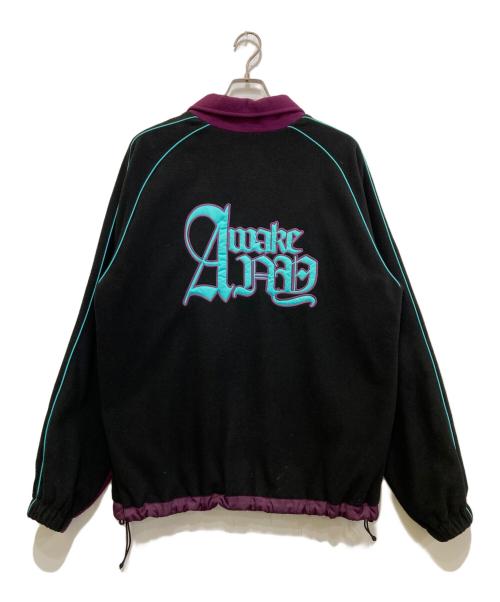 AWAKE（アウェイク）AWAKE (アウェイク) フリースジャケット ブラック×パープル サイズ:XLの古着・服飾アイテム