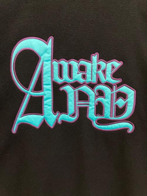 AWAKE（アウェイク）AWAKE (アウェイク) フリースジャケット ブラック×パープル サイズ:XLの古着・服飾アイテム