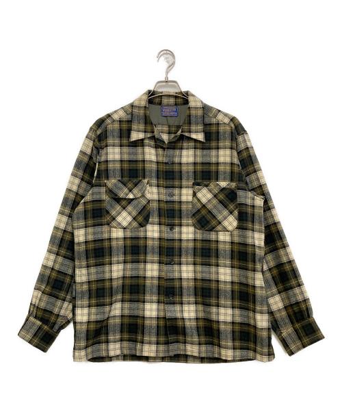 PENDLETON（ペンドルトン）PENDLETON (ペンドルトン) ウールシャツ アイボリー×カーキ サイズ:Ｌの古着・服飾アイテム