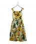 DOLCE & GABBANA（ドルチェ＆ガッバーナ）の古着「花柄ノースリーブワンピース」｜ホワイト×イエロー