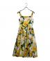 DOLCE & GABBANA (ドルチェ＆ガッバーナ) 花柄ノースリーブワンピース ホワイト×イエロー サイズ:42：40000円