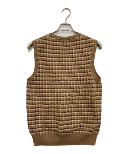 POLO RALPH LAUREN（ポロ・ラルフローレン）POLO RALPH LAUREN (ポロ・ラルフローレン) checked cotton cashmere sweater vest ベージュ サイズ:Sの古着・服飾アイテム