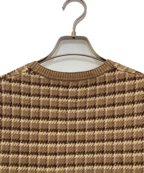 POLO RALPH LAUREN（ポロ・ラルフローレン）POLO RALPH LAUREN (ポロ・ラルフローレン) checked cotton cashmere sweater vest ベージュ サイズ:Sの古着・服飾アイテム