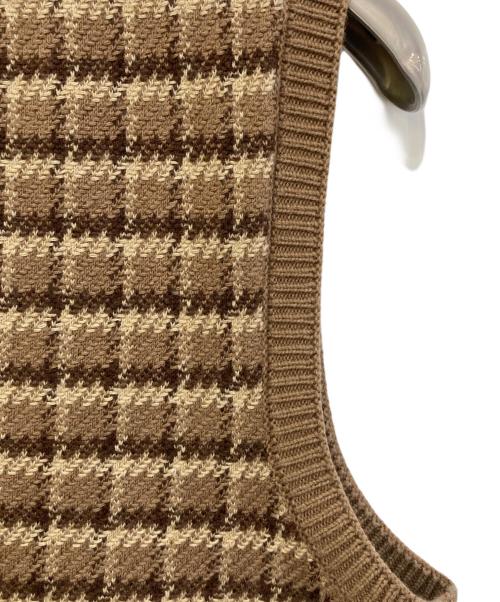 POLO RALPH LAUREN（ポロ・ラルフローレン）POLO RALPH LAUREN (ポロ・ラルフローレン) checked cotton cashmere sweater vest ベージュ サイズ:Sの古着・服飾アイテム
