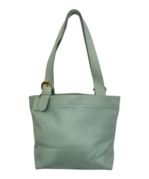 COACH（コーチ）COACH (コーチ) レザートートバッグ ブルーの古着・服飾アイテム