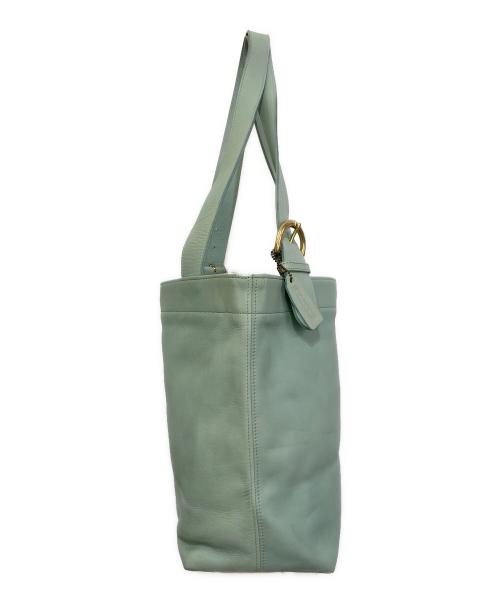 COACH（コーチ）COACH (コーチ) レザートートバッグ ブルーの古着・服飾アイテム