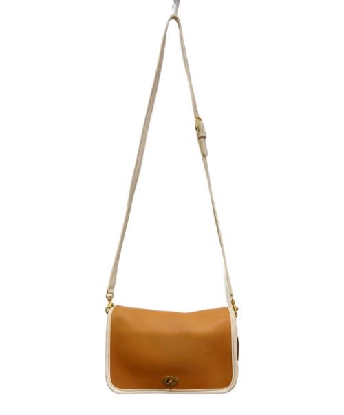 COACH（コーチ）COACH (コーチ) ターンロックレザーショルダーバッグ　9668 ベージュの古着・服飾アイテム