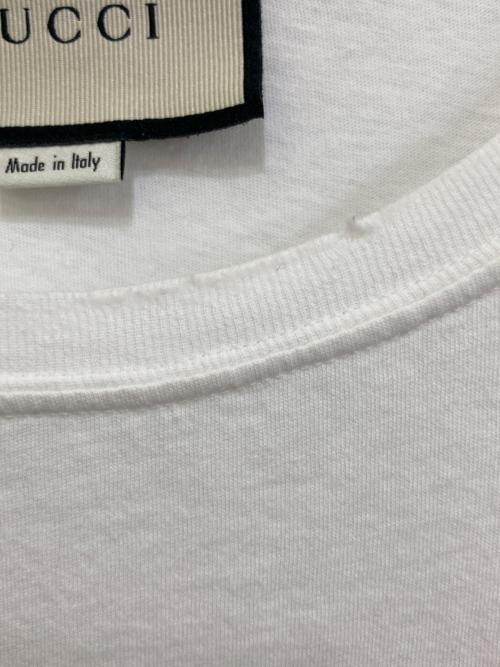GUCCI（グッチ）GUCCI (グッチ) ロゴ ウォッシュドオーバーサイズ Tシャツ　440103 ホワイト サイズ:Mの古着・服飾アイテム