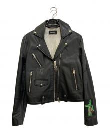 DIESEL（ディーゼル）の古着「レザーライダースジャケット」｜ブラック
