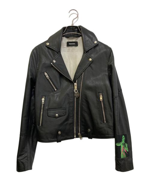 DIESEL（ディーゼル）DIESEL (ディーゼル) レザーライダースジャケット ブラック サイズ:Mの古着・服飾アイテム