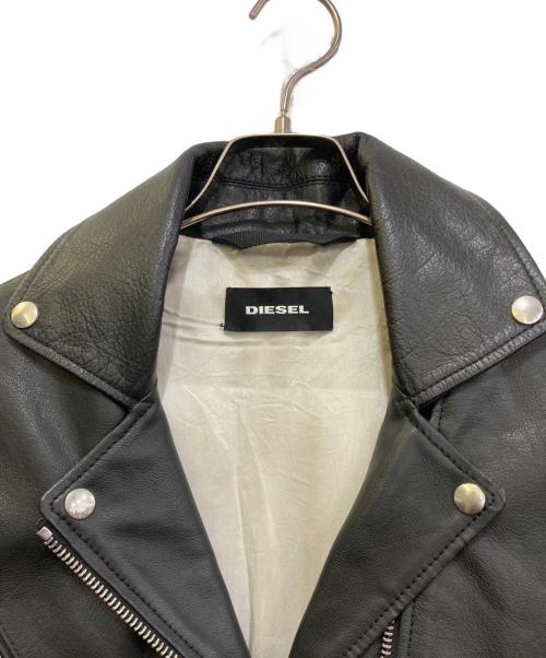 DIESEL（ディーゼル）DIESEL (ディーゼル) レザーライダースジャケット ブラック サイズ:Mの古着・服飾アイテム