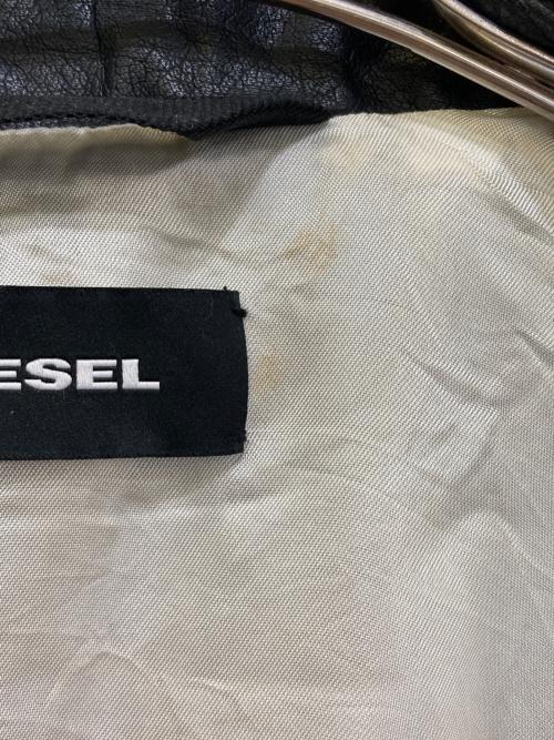 DIESEL（ディーゼル）DIESEL (ディーゼル) レザーライダースジャケット ブラック サイズ:Mの古着・服飾アイテム
