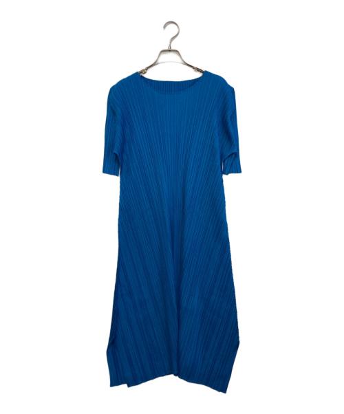 PLEATS PLEASE（プリーツプリーズ）PLEATS PLEASE (プリーツプリーズ) ワンピース ブルー サイズ:4の古着・服飾アイテム