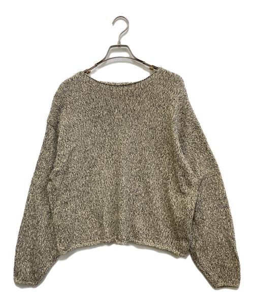 KAGURE（カグレ）KAGURE (カグレ) テープヤーンボートネックニット　GAA6-22M015 アイボリー×ブラック サイズ:FREEの古着・服飾アイテム